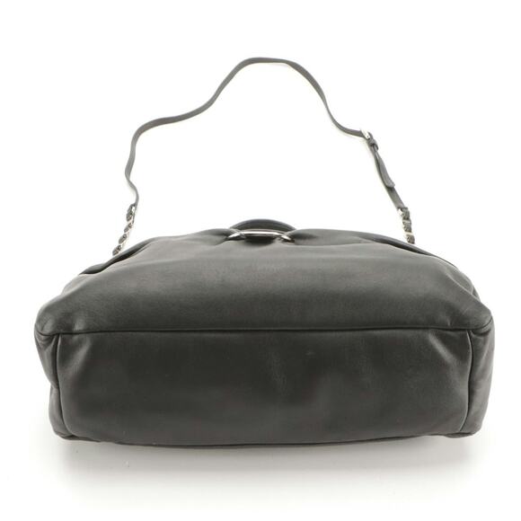 Salvatore Ferragamo Black Lambskin 2-Way Bag Gancini Logo Satchel - Picture 3 of 10